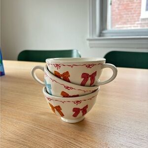 UrbanOutfitters Hamptons Ceramic Teacups 3 pieces